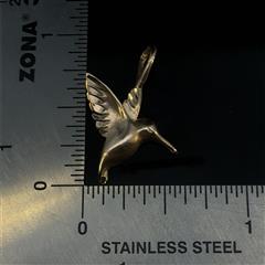 14K Yellow Gold Humming Bird Pendant 1.4 grams